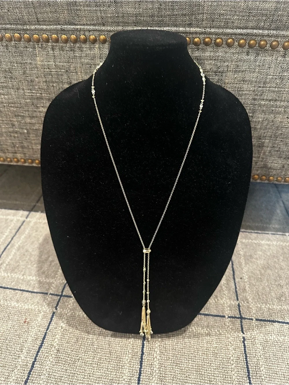 Kendra Scott Gold Double-Tassel Lariat Necklace - Picture 2 of 4